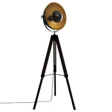 Atmosphera - Lampadaire trépied Lahti noir et doré - métal H162 cm