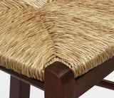 ZStyle Chaise Venise Bois Noyer Restaurant Paille Ferme Cuisine maison Art Classique (Paille)