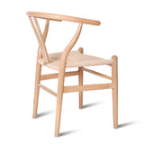 SSZZ Moderne Minimaliste en Bois Massif Chaise Accueil Rotin Café Chaise Chaise Accoudoirs Tissés À La Main Écologique Et Durable