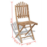 vidaXL Set de 2 chaises Pliables en Bambou