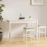 vidaXL Table à Manger Table de Comptoir Cuisine Table de Salle à Manger Meuble de Restaurant Intérieur Blanc 110x55x75 cm Bois Massif de Pin