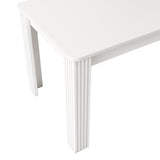 Merax Table à Manger en Bois, Table de Salle à Manger rectangulaire, Table de Cuisine Moderne pour Salon et Salle à Manger, 117 x 68 x 75 cm (L x l x H) - Blanc