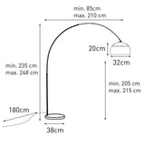 QAZQA xxl - Lampadaire - 1 lumière - H 2690 mm - Acier - Moderne - éclairage intérieur - Salon I Chambre