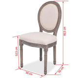 vidaXL 6X Chaise de Salle à Manger Lin Chaises de Cuisine Chaises à Manger