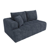 Cayipng Canapé d'angle modulaire, canapé nuage, canapé 3 places, canapé transformable, tissu chenille, librement combinable, pas besoin de montage (Bleu)