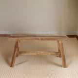 Banc en Bois Rustique BURI 90x24,5 cm - Banc de Style Country Dielenbank - Brun - Bois - Rustique - 2 Personnes - 150 kg max