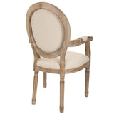 WANDERLUST DECO Silla de Madera tapizada Color Beige 55x46x48/96