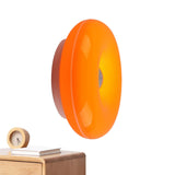 Générique Appliques murales - Appliques murales à piles, Lampe donut orange | Table d'art moderne du milieu du siècle et déco murale pour un chevet, décoration de chambre esthétique et cool et funky