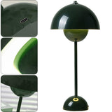 Starnearby Lampe de Table LED Pot de Fleurs, Lampe de Chevet Rechargeable Sans Fil, Lampes Champignon Tactile Dimmable avec 3 Modes de Luminosité, Lampes de Bureau Décorative Rétro