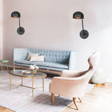 Applique Murale Vintage Noire avec Interrupteur, Lampe de Murale Réglable avec Prise Abat-Jour en Métal Pivotant Lampe de Lecture Murale avec Câble, E27 Lampe de Industrielle Intérieure Chambre Salon