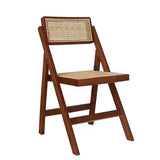 Mgchowue Lot de 2 Chaise Pliante en Rotin, Rétro Dossier Chaise de Loisirs en Bois Massif, Simple Chaise de Salle À Manger pour Salle À Manger Salon Jardin (Color : 1pcs)
