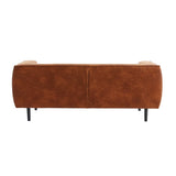 Canapé Design 2-3 Places en Cuir Aspect Vieilli Marron Cognac Morris