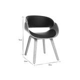 Miliboo Chaise Design Noir et Bois Clair Bent