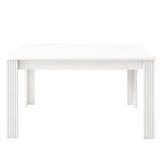 Merax Table à Manger en Bois, Table de Salle à Manger rectangulaire, Table de Cuisine Moderne pour Salon et Salle à Manger, 117 x 68 x 75 cm (L x l x H) - Blanc