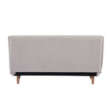 EVERGREENWEB Canapé-lit Convertible en Lit 3 Places 160 cm en Tissu Blanc, Fauteuil-lit Relax Dossier Réglable 5 Positions, Oreillers Amovibles, Pieds en Bois, Canapé Pliant Clic Clac Rembourré VELVET