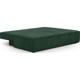 HOMIFAB Canapé Convertible 3 Places avec Coffre de Rangement en Velours côtelé Vert foncé - Milla