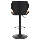EUGAD Lot de 2 Tabouret de Bar réglable en Hauteur en Similicuir,Tabouret comptoir Style rétro,Brun 0662BY-2