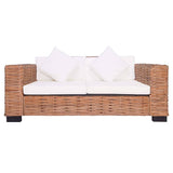 vidaXL Canapé à 2 Places de Jardin Résine Tressée Meuble de Patio Canapé Extérieur Mobilier de Jardin Terrasse Cour Salon Intérieur