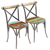 vidaXL 2X Chaise de Salle à Manger Bois Recyclé Massif Chaise de Cuisine