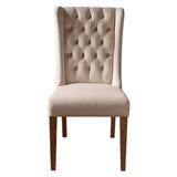 Loberon Sudbury Chaise - Housse Durable de Grande qualité - Style Vintage grâce au matelassage Chesterfield, crème