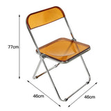 OHMG Chaise Pliante Moderne en Acrylique Transparent,Chaise Pliante empilable en Cristal,Siège de Salon en Plastique PC,Empilable Cadre chromé et Chaise Pliable,pour Banquet Conférence Fête