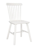 KAYELLES Lot de 2 chaises à barreaux bistrot Vintage Bois Massif Mona (Blanc)