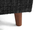 Lisa Design - Rune - canapé Droit 3 Places en Velours texturé, Gris Anthracite