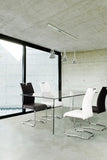 Mar.c.a. Design Table rectangulaire Iris, Plateau et Structure entièrement en Verre Non trempé épaisseur 10 mm - Mis. 180 x 90 x 75 cm.