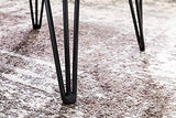Table basse design Sheesham en bois massif - Bord d'arbre - 56 x 38 x 51 cm - Table en bois de sheesham avec pieds en métal - Table de salon de style maison de campagne rustique