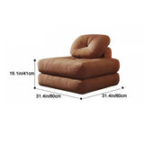 zxhrybh Canapé Paresseux Pliable, Chauffeuse à Coussin Doux, Canapé Sol Moderne en Tissu Velours Côtelé, pour Salon/Dortoir/Maison(Brown,31.4in/80cm)