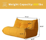 Cozy Teddy Canapé paresseux en velours et chaise au coin de la cheminée, fauteuil poire double pour salon, chambre à coucher, bureau, salon Togo – Confort et tilité