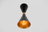 MAYTONI DECORATIVE LIGHTING Applique Murale Moderne Vesper, en Métal, Noir et Or, IP20, 2 ampoules excl. 2xE14 40W 230V.