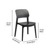 lyxamjrzyp Lot 4 Chaises, Chaise Plastique D'intérieur/extérieur Empilables, Chaise Cuisine Lot de 4 pour Salon, Salle À Manger, Chambre À Coucher, Cuisine(Black)