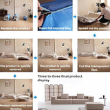 GAOCUNBING Fauteuil de Salon, Compression en éponge complète, Fauteuil de Salon en Daim Doux, canapé désossé, canapé de Sol Paresseux, canapé Pouf pour Salon Chambre à Coucher D,Small