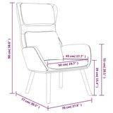 fadaoet Fauteuil relax en velours bleu avec cadre en métal, rembourrage épais pour salon et chambre à coucher, fauteuil salon confortable avec accoudoirs, bois d'hévéa solide, charge maximale 110 kg