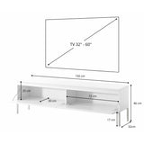 Selsey Meuble TV Armoire De Télévision 2 Portes 150 cm sur Pieds Noir Salle De Séjour Chambre À Coucher Vert Foncé Bemmi