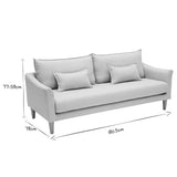Miliboo Canapé scandinave 3 Places en Tissu Beige et Bois Clair Kate