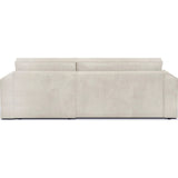 HOMIFAB Canapé d'angle Convertible réversible 4 Places avec Coffre de Rangement en Velours côtelé Beige - Livia