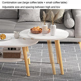 IMYOGI Table Basse de Salon exquise, Table d'appoint pour canapé Double, Petite Table multifonctionnelle/Table de Loisirs (Couleur : C, Taille : 80+40 cm)