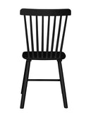 KAYELLES Lot de 2 Chaises à Barreaux Style Windsor Bistrot Vintage en Bois Massif d’Hévéa Mona Noir