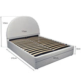 WEBER INDUSTRIES LIT Coffre Tissu Bouclette 160x200 Sherpa + SOMMIER/Blanc