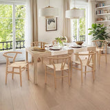 YAXANSIH Chaise De Salle À Manger,Chaise De Salle À Manger en Bois Naturel,Chaises De Cuisine Tissées avec,Coussin De Siège en Rotin,Chaises Vintage pour Salle À Manger, Cuisine, Salon, Maison