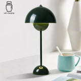 Starnearby Lampe de Table LED Pot de Fleurs, Lampe de Chevet Rechargeable Sans Fil, Lampes Champignon Tactile Dimmable avec 3 Modes de Luminosité, Lampes de Bureau Décorative Rétro