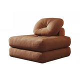 zxhrybh Canapé Paresseux Pliable, Chauffeuse à Coussin Doux, Canapé Sol Moderne en Tissu Velours Côtelé, pour Salon/Dortoir/Maison(Brown,31.4in/80cm)