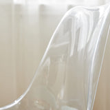GrandCA HOME Lot de 2 Chaises de Salle à Manger avec Coussin de Siège en Cuir PU, Chaises Latérales Transparentes pour Cuisine, Salle à Manger, Chambre à Coucher (Blanc/PU)