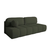 mb-moebel Canapé Confortable avec Fonction Sommeil, Revêtement Bouclé élégant, (LxHxP):210x88x104 cm - Fluffy en Bouclette (Vert foncé (Arena 12))