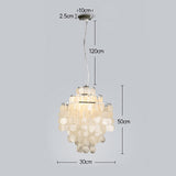 Lustre contemporain en coquille blanche nacrée pour chambre à coucher, salon, salle à manger, café, bar, couloir, décoration moderne E27