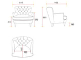 Fauteuil Leo de la Collection Atlantic Home, Vert forêt
