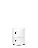 Kartell Componibili, Conteneur 2 éléments, Blanc, Base ronde