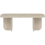HOMIFAB Table Basse rectangulaire Effet Travertin 120 cm - Ivy